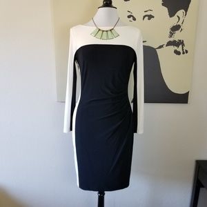 👗 Chaps Black and White Dress M (NWOT)